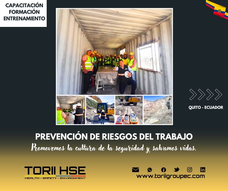 ToriiHSE's tweet photo. QUITO!! Capacitación en Prevención de Riesgos del Trabajo.
Somos expertos en Seguridad Industrial, Salud Ocupacional y Gestión Ambiental!!
Visítanos en https://t.co/MD9r5wlMx5
#seguridad #salud #prevencion #toriihse https://t.co/DLb4sl4Ako