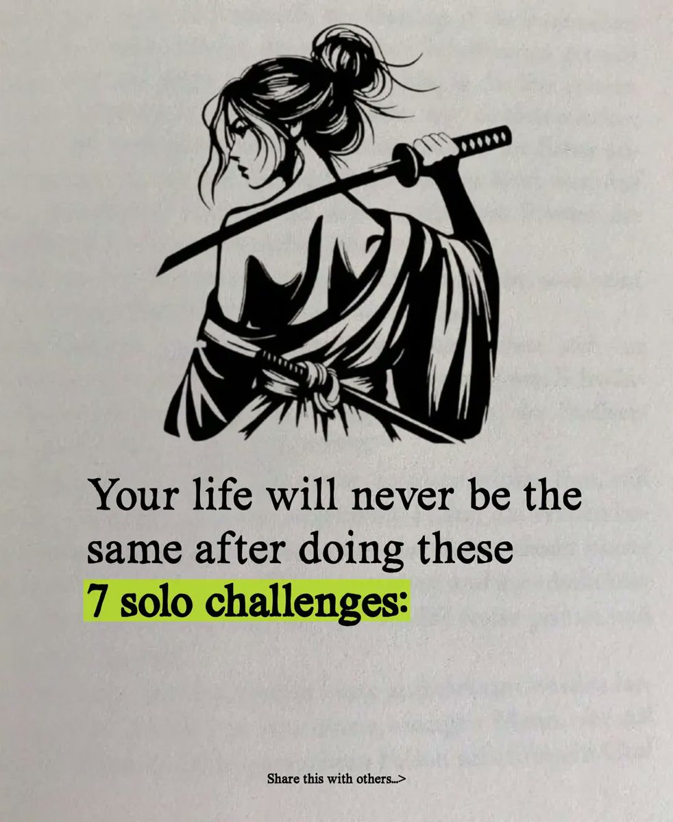Start following these 7 solo challenges today.