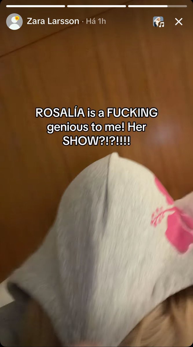 Zara Larsson praises ROSALÍA on her ‘LUX Tour’, via TikTok Story. ❤️