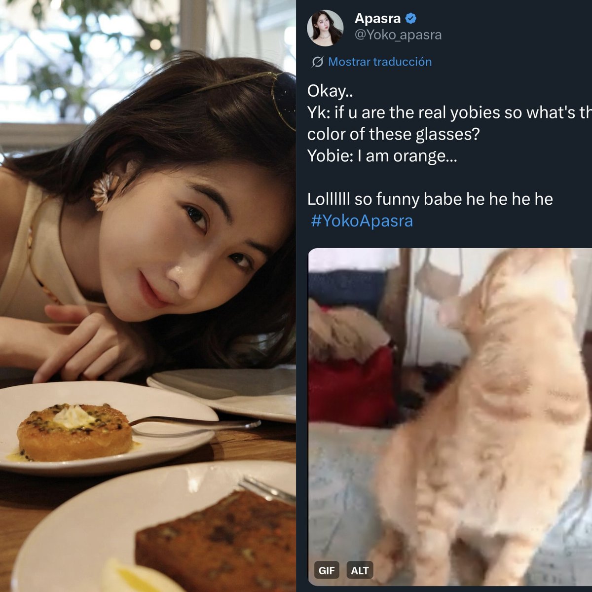 DAY 17 :   
 𝐘𝐨𝐤𝐨 𝐨𝐧 𝐝𝐚𝐲𝐬 𝐲𝐨𝐮 𝐟𝐞𝐞𝐥 𝐭𝐢𝐫𝐞𝐝. 

After a day of work, finding a video, an image, or even a kitten meme helps me relax and forget about work problems for a while. 

YOKO RISING IN MARCH 17 
#YokoApasra 
#โยโกะอาภัสรา
<a href="/Yoko_apasra/">Apasra</a>