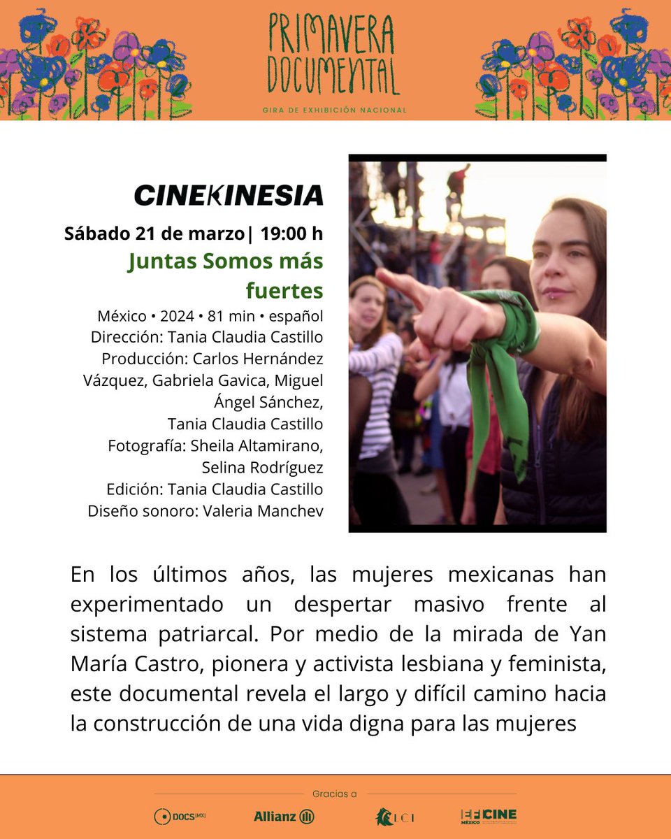 CineConfeccion's tweet photo. En Cine Kinesia estamos listos para arrancar con #primaveradocumental2026

Sede: Nueva Villahermosa, CP 86070, Villahermosa, Tabasco ¡Entrada libre!

La cultura es de todos y para todos ¡Hagamos comunidad en torno a la pantalla! https://t.co/ZFn02NvkAw