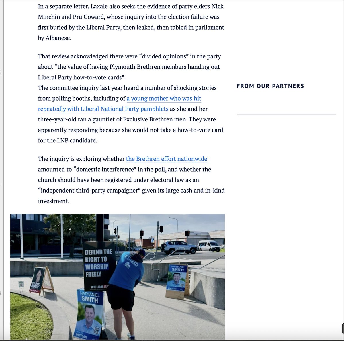 BlakGreenRed's tweet image. #JeromeLaxale (current #JSCEM chair) invites #Dutton, #PruGoward, #NickMinchin to give evidence concerning use of #ExclusiveBrethren in campaigning.  

Latter two have declined.  archive.md/c3JmM 

#AUSPOL #PeterDutton #Laxale @jeromelaxale #PlymouthBrethrenChristianChurch