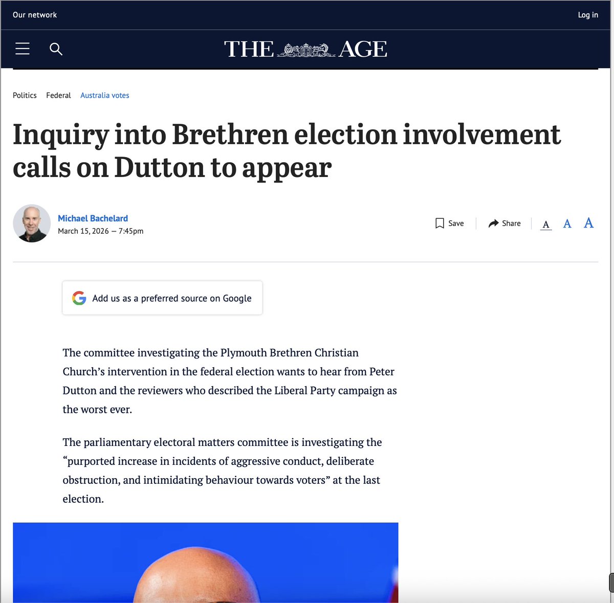 BlakGreenRed's tweet image. #JeromeLaxale (current #JSCEM chair) invites #Dutton, #PruGoward, #NickMinchin to give evidence concerning use of #ExclusiveBrethren in campaigning.  

Latter two have declined.  archive.md/c3JmM 

#AUSPOL #PeterDutton #Laxale @jeromelaxale #PlymouthBrethrenChristianChurch