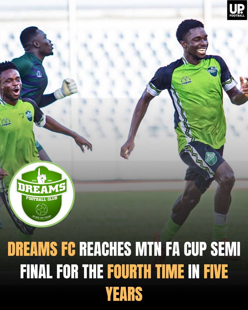 isjusthegame's tweet photo. Four semi final appearances in the last five years for Dreams fc. 🙀🔥 https://t.co/hRTVehUl4t