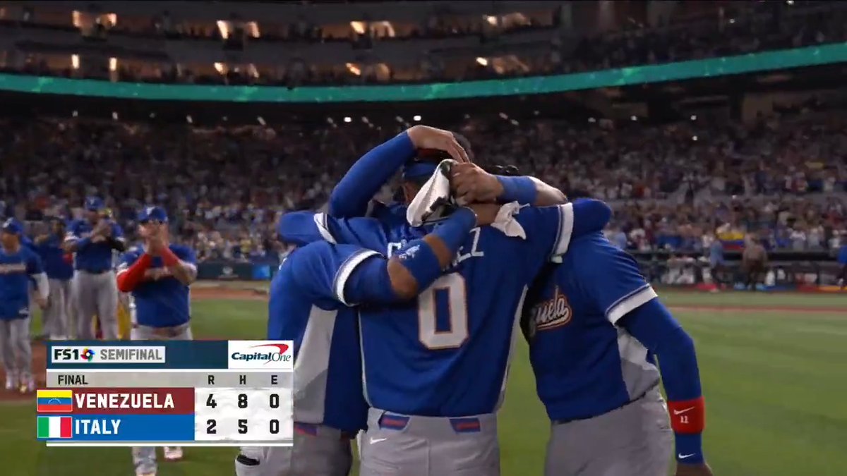 TICKET PUNCHED 🎟️

TEAM VENEZUELA IS HEADING TO THE #WORLDBASEBALLCLASSIC FINAL FOR THE FIRST TI...