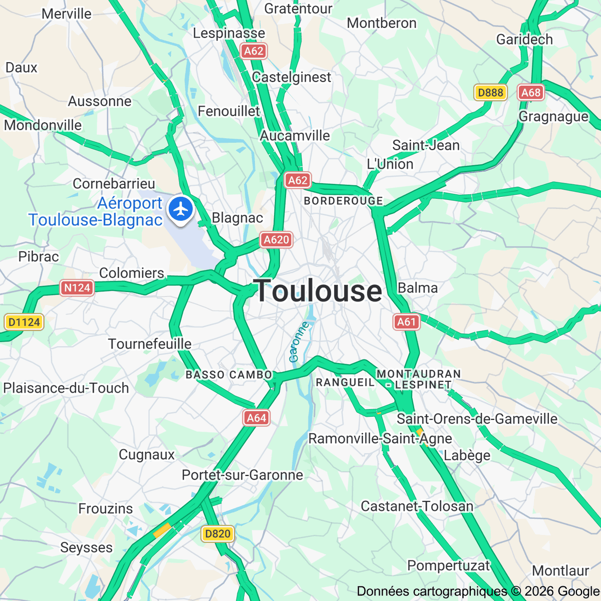 Trafic routier à Toulouse tweet media