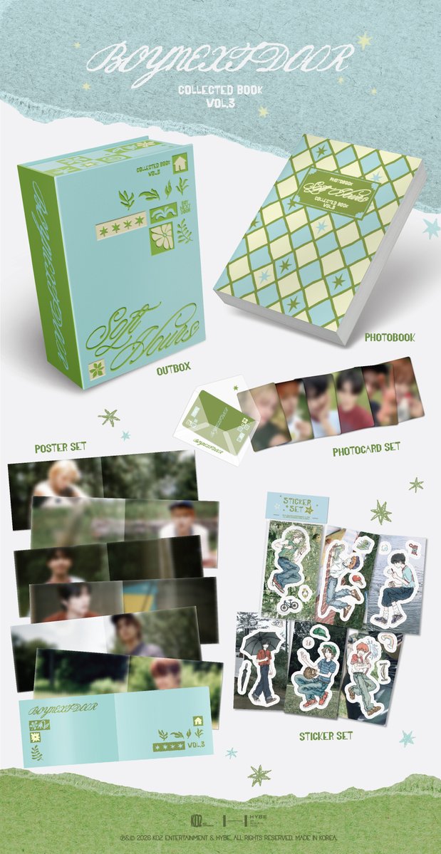 BOYNEXTDOOR COLLECTED BOOK VOL.3 (+ENG/JPN/CHN)

🔗 weverse.io/boynextdoor/no…

📅PRE-ORDER: 2026.03.18 11AM(KST)~
📅RELEASE: 2026.03.31

#BOYNEXTDOOR #보이넥스트도어 #BND
#BND_COLLECTED_BOOK_VOL3 #Soft_Hours