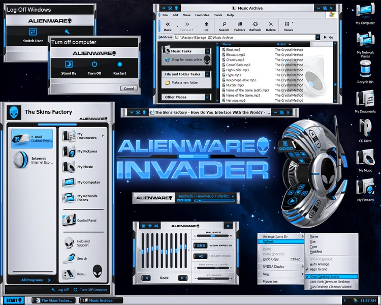 Alienware Windows Xp Install @qi83ofc Eu usava XP com tema da AlienWare. o visual do Windows Media ...