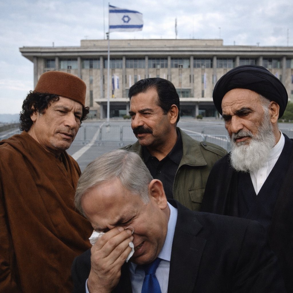GaddafiTV's tweet photo. We just arrived, why is he crying guys @KhomeiniEra @saddamhusseintv ?
Let’s hang him instead of the flag so he can stop crying!!
#trump #netanyahu #khomenei #iran #usa #israel https://t.co/LjWYgsNP3M