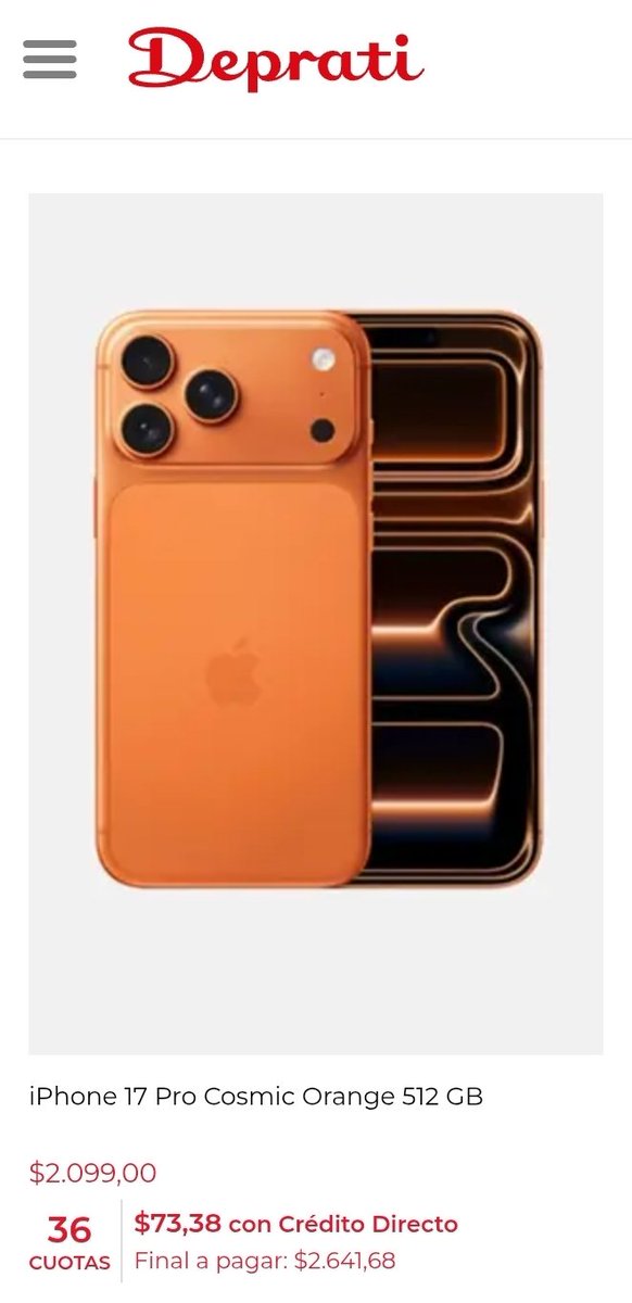 antisistemaec's tweet photo. Un iphone 17 pro de 512gb a 2600 dolares 😂😂😂 deberia ser ilegal que puedan atracar tan fuerte @depratiec https://t.co/4hAxXO5IOr