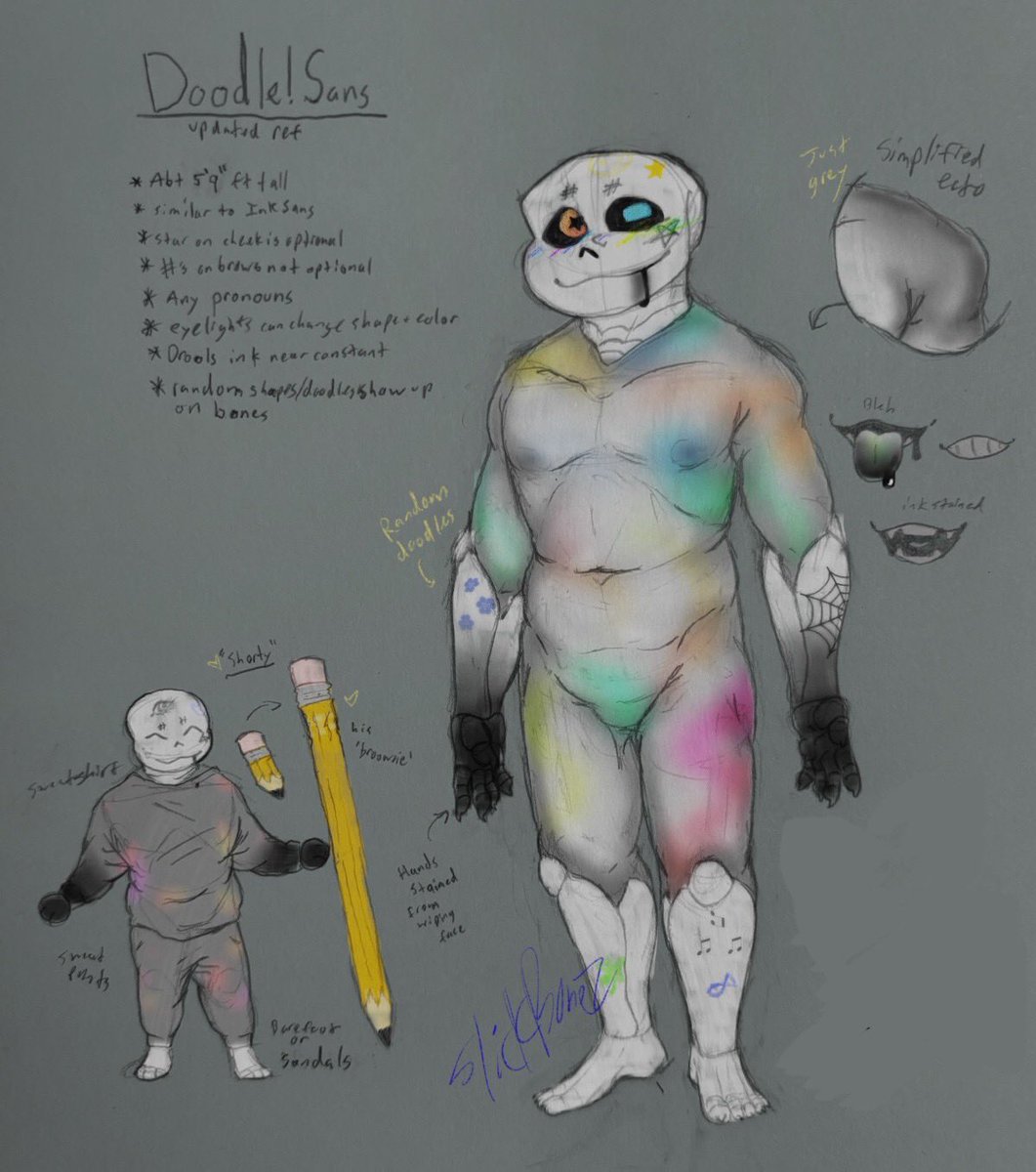 Slick_BoneZ's tweet photo. @LiuHateLove I offer my Sans creature. Doodles! https://t.co/XlmTV4jLMk