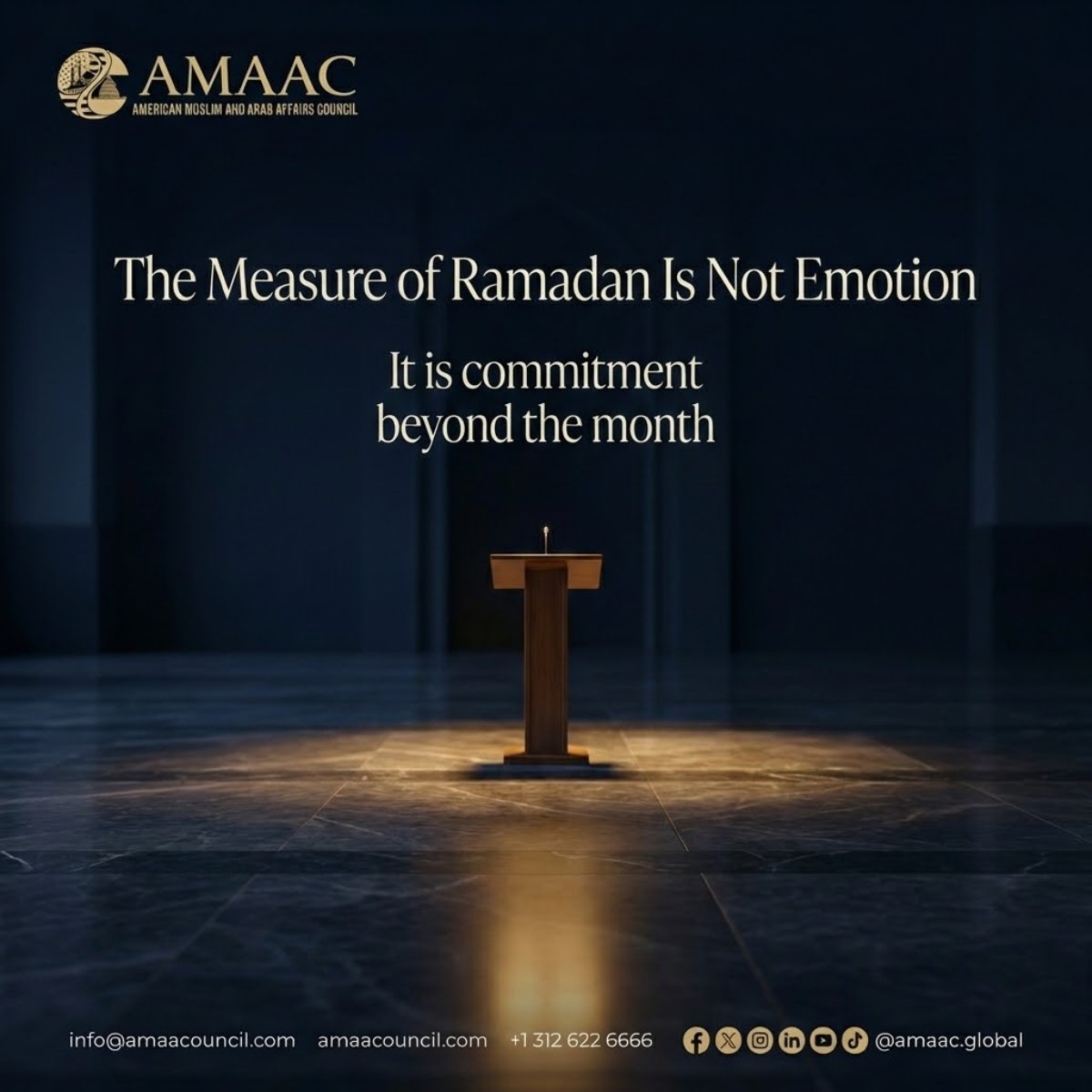 amaacglobal's tweet image. Success is commitment. ⚖️ 

Not just emotion, but the dedication that continues beyond the month. 

#AMAAC #Commitment #Leadership
