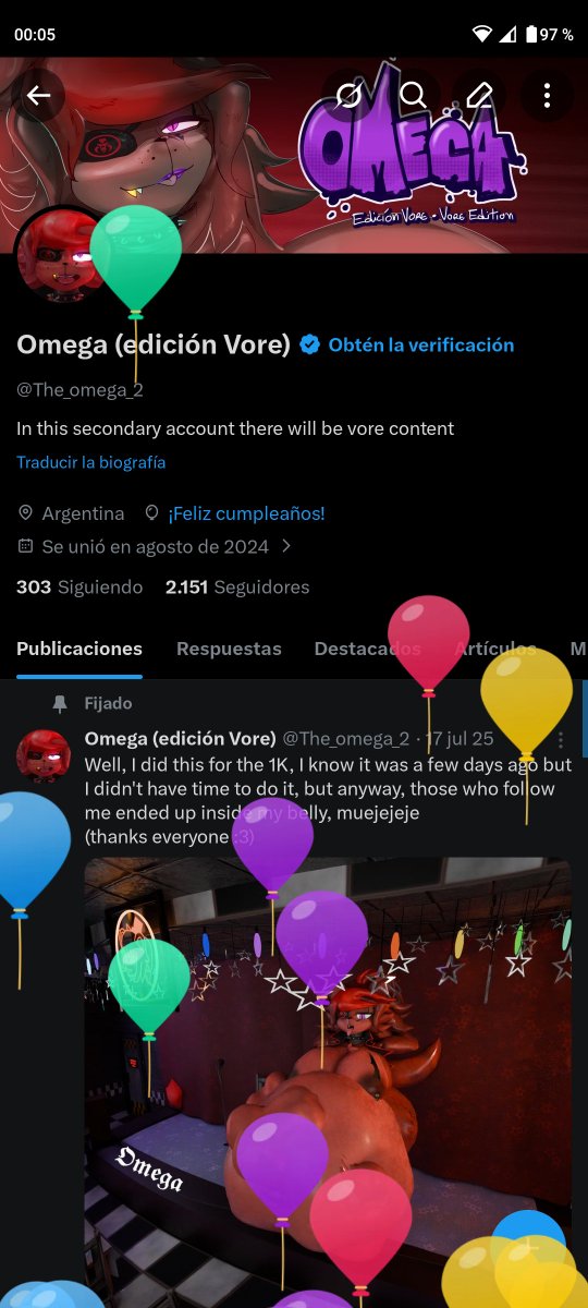 Omega (edición Vore) tweet media