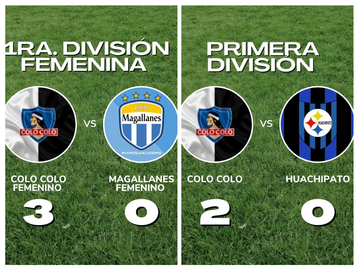 Maravillosa doble jornada!!! Maravilloso doble triunfo!!! Qué hermoso es ser del Albo!!! #VamosColoColo