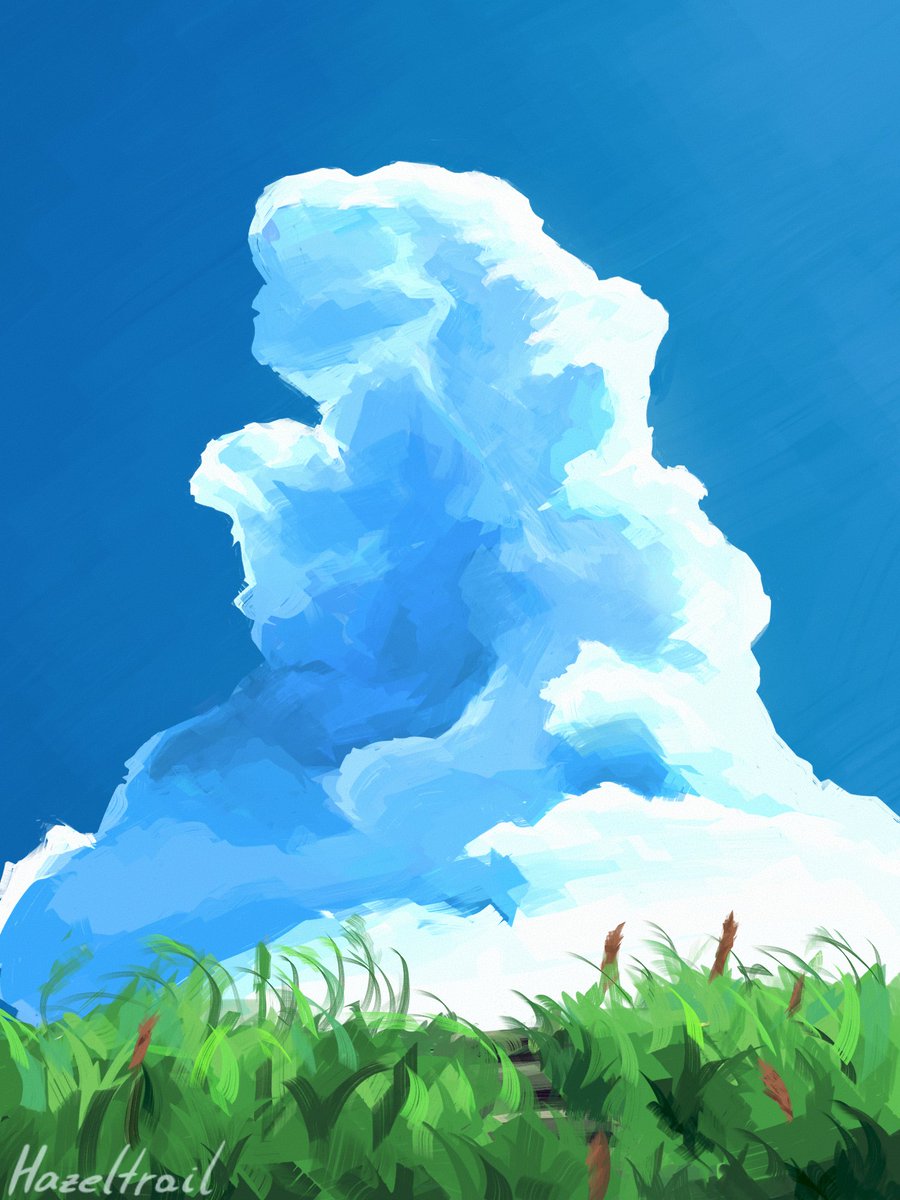 Hazeltrail's tweet photo. Clouds Painting Practice - Cumulonimbus https://t.co/3Xf9sIwSQC
