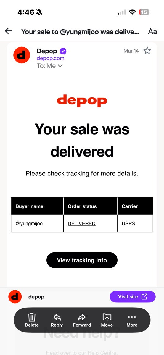 elfishgirll's tweet photo. @askdepop my emails have gone unanswered. I was wrongly charged for a refund by you guys to one of my buyers even though the package was marked as delivered to them. I have not received my money for this sale. 

Depop user: mayagical
Email: brooksamaya@yahoo.com https://t.co/X5CfsvZiSu