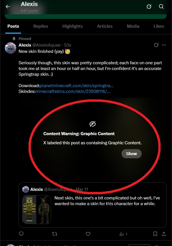 Alexis tweet media