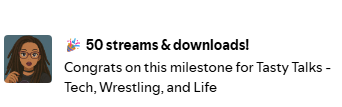 TechWrestleLife's tweet photo. Thank you for helping the podcast reach a first milestone! I'm sure it won't be the last. 

Btw, new episode drops tomorrow at 9 am PST on Spotify, Apple, Amazon, and YouTube. This will be the last one until further notice. 

The next episode will be the beginning of season 2. https://t.co/8nYIO61PKy