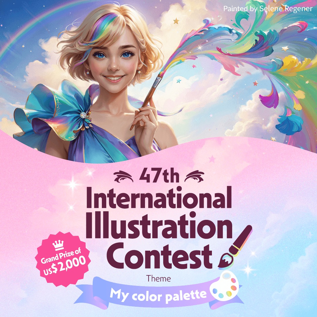 clipstudiopaint's tweet photo. The 47th International Illustration Contest is now open🎉

Theme: My color palette
Submit your original illustrations full of color!

Enter with hashtags