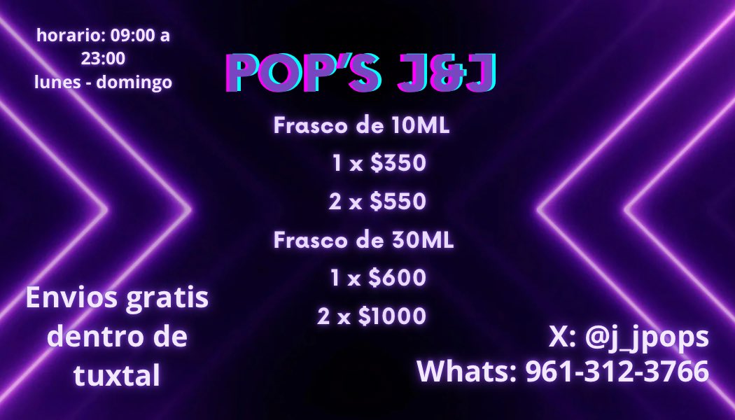 J_Jpops's tweet photo. Venta de pops

Pregunta disponibilidad hacemos envíos a domicilio gratis dentro de Tuxtla!!!

WhatsApp: 9613123766

#Popper #poppers #tuxtlagutierrez #gay #popersgay #tuxtlagay #ventanpoppers #poppersgay #popperstuxtla #popers #poper #gaytuxtla #popperchiapas #chiapasgay https://t.co/cNfeGJIYew