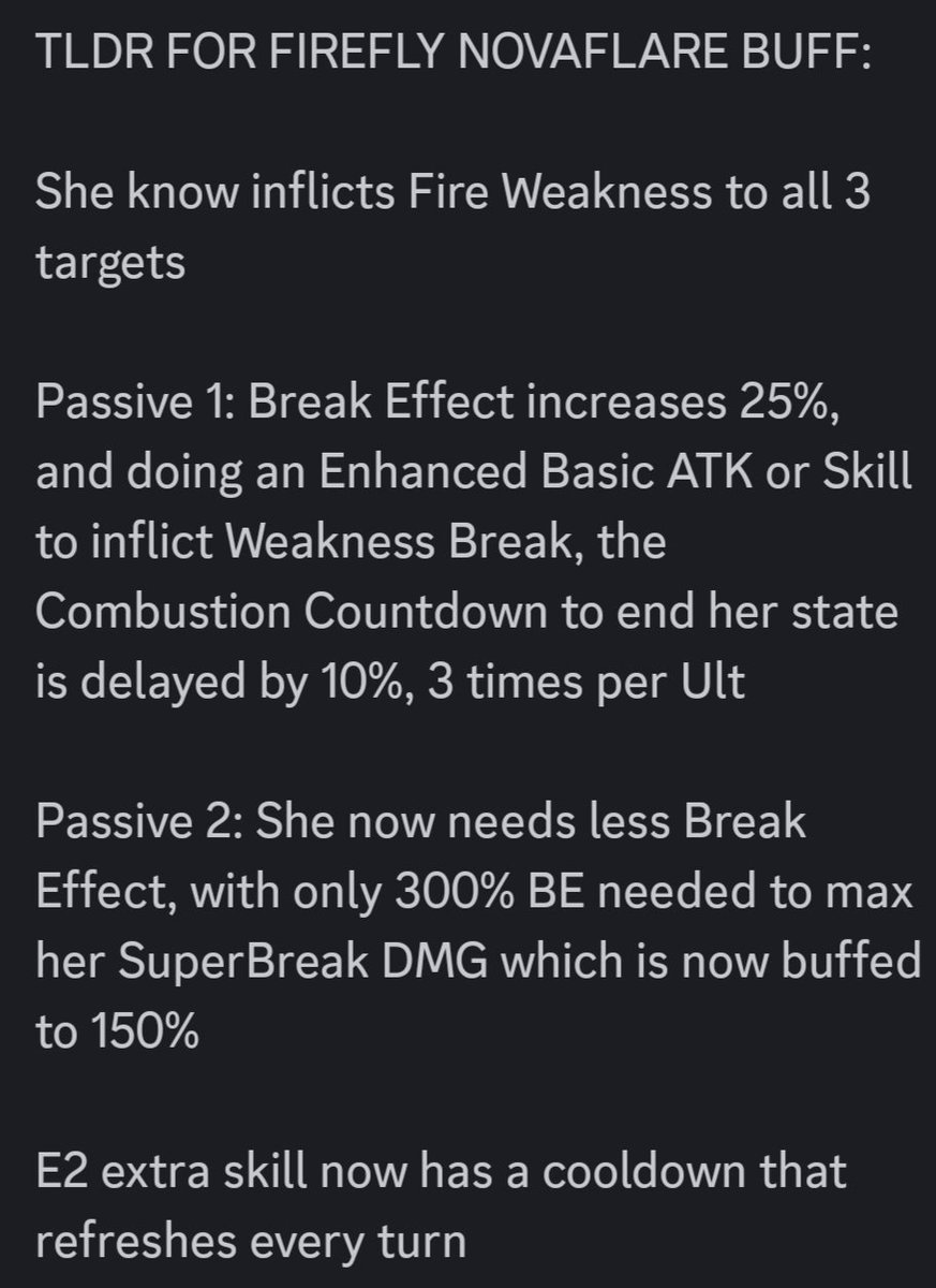 StarRailVerse1's tweet image. 4.2 Firefly Novaflare 

-Info from GachaBase 
-Thanks to discord server member for TLDR

#HonkaiStarRail