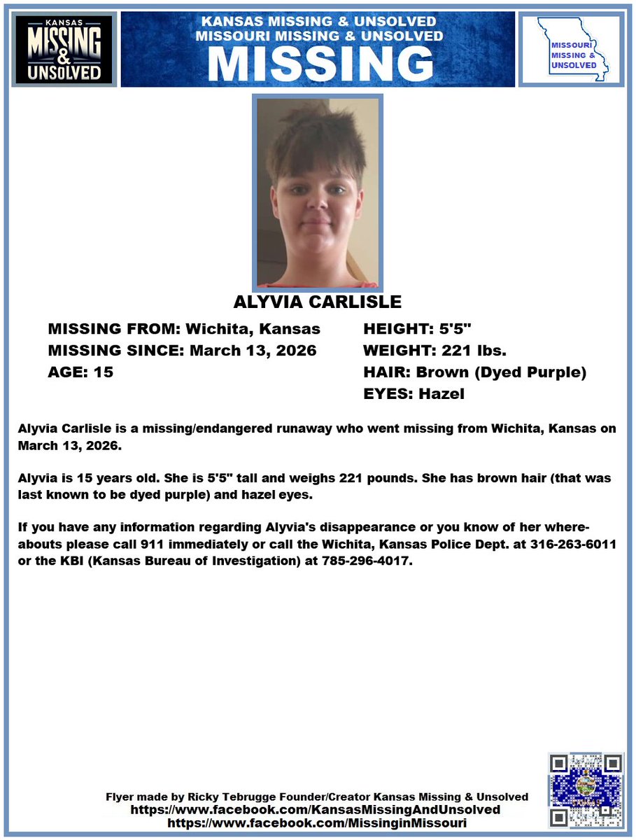 KS Missing&Unsolved - Ricky Tebrugge - FDR/CREATOR tweet media