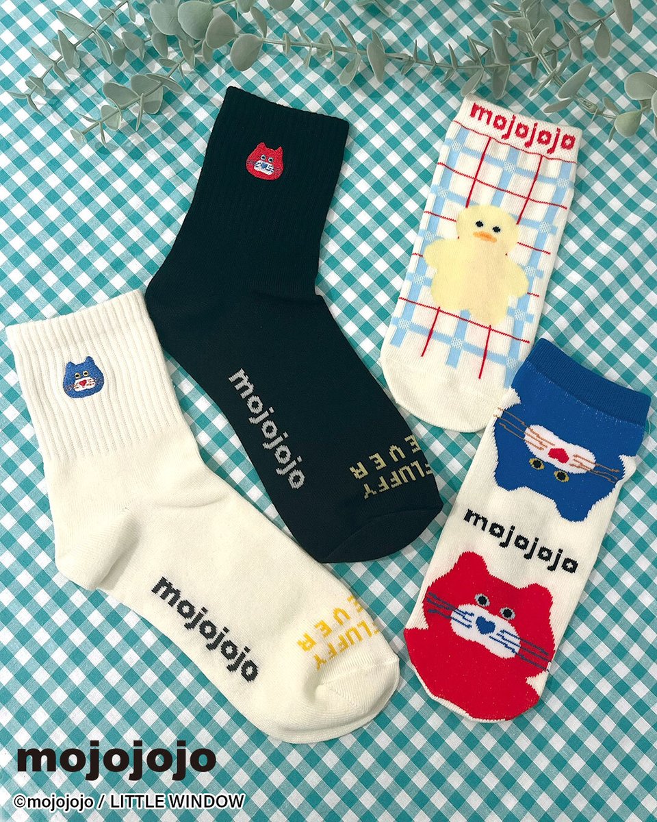 thankyoumart's tweet image. ⋱この可愛さ、クセになる。⋰
大人気の「#mojojojo」より、
キュートなソックスが新登場❕🍀

学校や普段履きにもしたくなる
全4種類のデザインです🎶🧦

全国のサンキューマート店舗と
公式オンラインショップにて入荷順次販売🛒