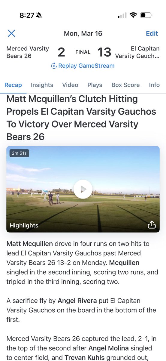 El Capitan Baseball ⚾️ tweet media