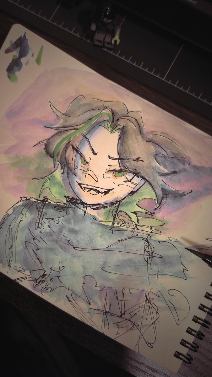SleepyMopMicah's tweet photo. [Doodle] I had a tiramisu, forgot it had caffeine in it and then went a little cuckoo, diving head first into an art craze and slapping colour everywhere XD

#morro #ninjagomorro #morrowu #ninjago https://t.co/tHYM35QuzY