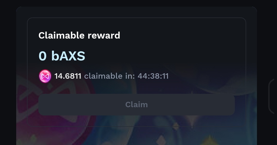 0xJonKaruro's tweet photo. Well, look at that. My first bAXS claimable from the @AxieInfinity Premium Bounty Board is in. Guess being a first timer ain't so bad after all when you get these rewards.
#AxieInfinity
#AxieInfinityPH
#AxieCreator
#bAXS https://t.co/CW7nY04vJt