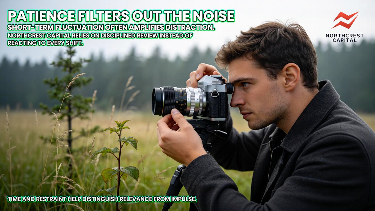 NorthcrestLTD's tweet image. ⏳ “The two most powerful warriors are patience and time.” — Leo Tolstoy.
📘 Northcrest Capital knows not every movement requires a response.
📐 Patience allows patterns to emerge and direction to stay clear. 

#NorthcrestCapital #PatienceInDecision #MeasuredJudgment #LongView