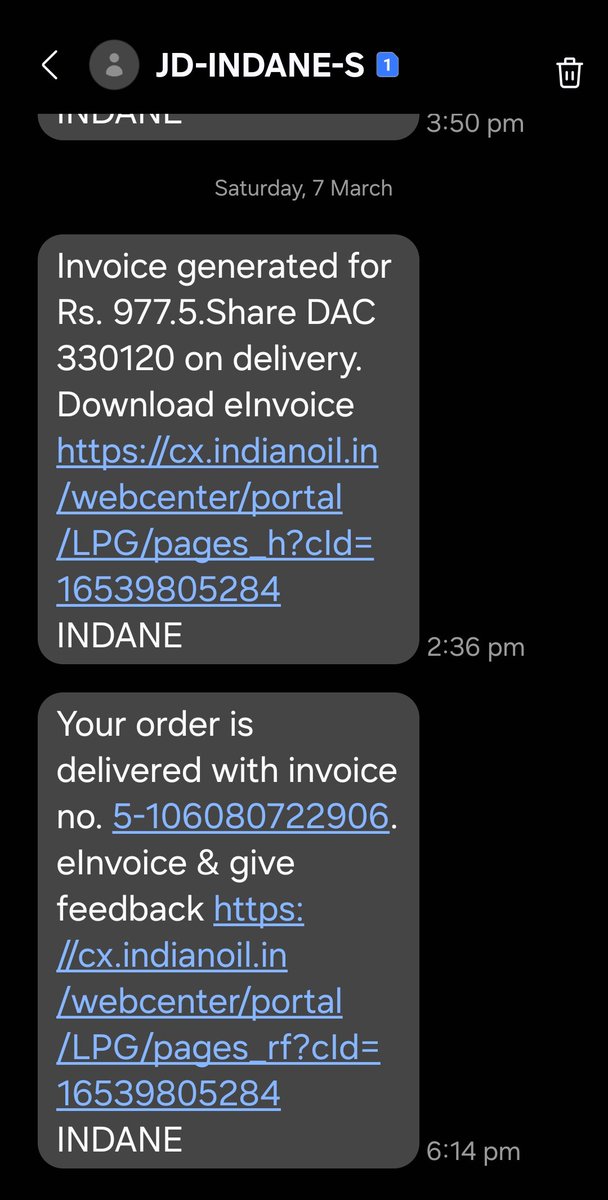 Amit__IT's tweet photo. @IndianOilcl #कालाबाजारी 
बिना बुक किए ही cylinder deliver दिखा दिया जबकि cylinder मिला ही नहीं https://t.co/wyw5aEz2y8