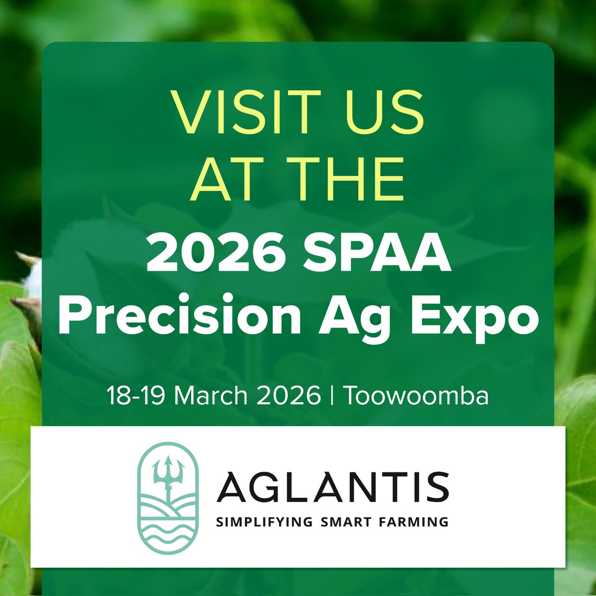 We’re heading to the 2026 SPAA Precision Ag Expo 🌱

Join us in Toowoomba on 18–19 March to see the latest in automated irrigation and precision ag — and how it’s changing the way farms operate.

If you’re looking to save time, improve efficiency, and take control of your