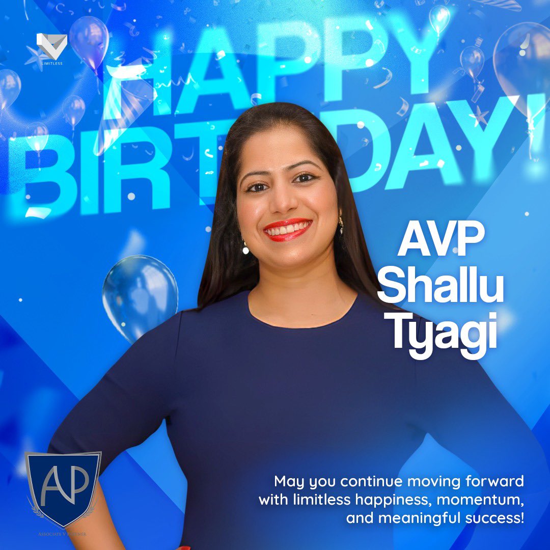 thev_official's tweet photo. Special birthday greetings for AVP Shallu Tyagi! Cheers! #TheVLimitless https://t.co/KIlEYPMnZn