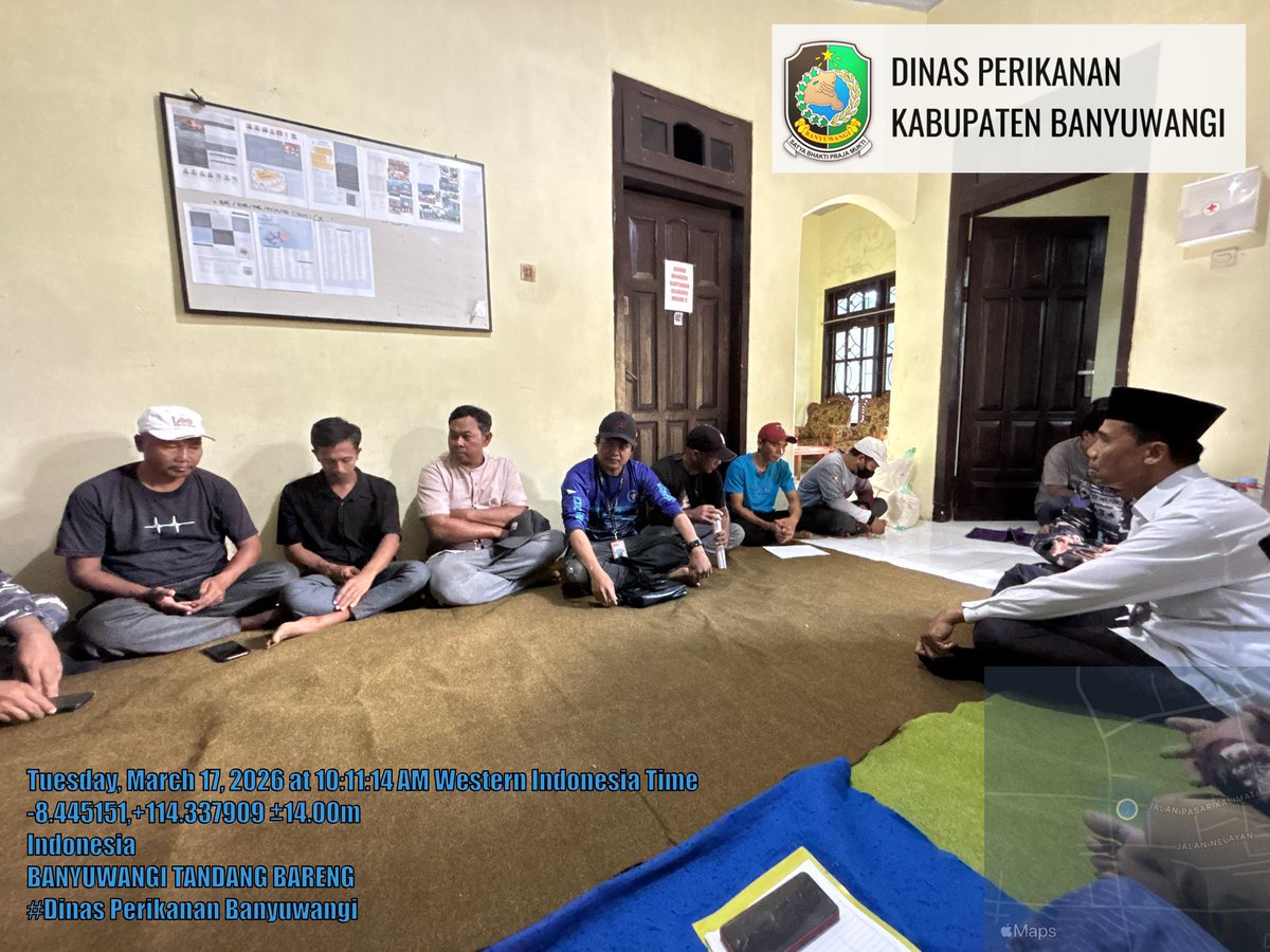 Davi_Choiris's tweet photo. Selasa (17/03/26) A. Davi Choiris, Luhkan kab Banyuwangi, Pendampingan Nelayan penyerahan CSR PT Disthi 
@bppsdm_kp @pusluhkp @disperikananbwi @bppsdm_bp3bwi
#luhlapor #GiatLuhkanSatminkalBWI https://t.co/gPpbzCwsLI
