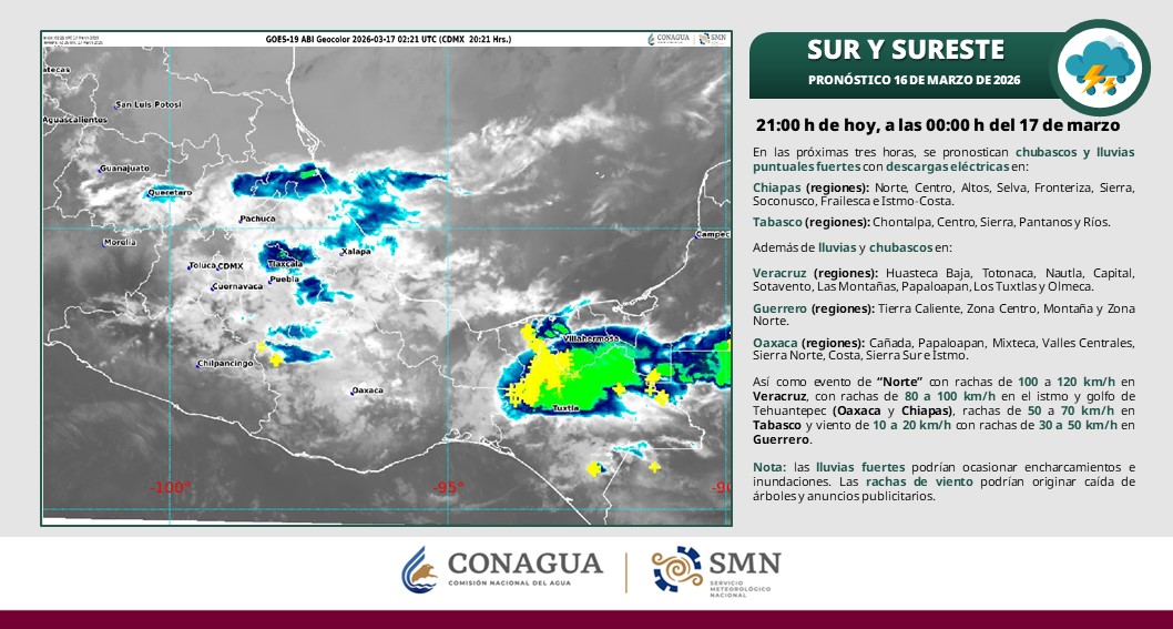 conagua_clima's tweet photo. Entérate de las condiciones del tiempo para el #noreste, #norte, #sur, #sureste y #peninsuladeYucatan https://t.co/MUOgBHY3mR