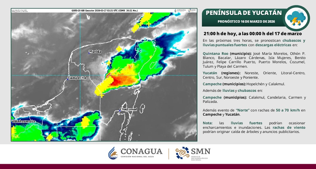 conagua_clima's tweet photo. Entérate de las condiciones del tiempo para el #noreste, #norte, #sur, #sureste y #peninsuladeYucatan https://t.co/MUOgBHY3mR