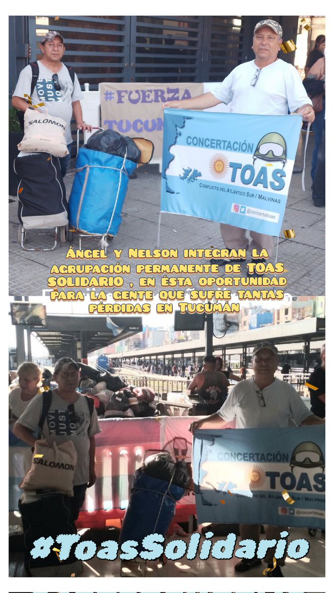 #ToasSolidario en terminal de trenes con Ángel y Nelson en jornada de donación para los inundados de Tucumán <a href="/ConcertaTOAS/">ConcertaciónT.O.A.S</a> #ACVGCTOAS1982