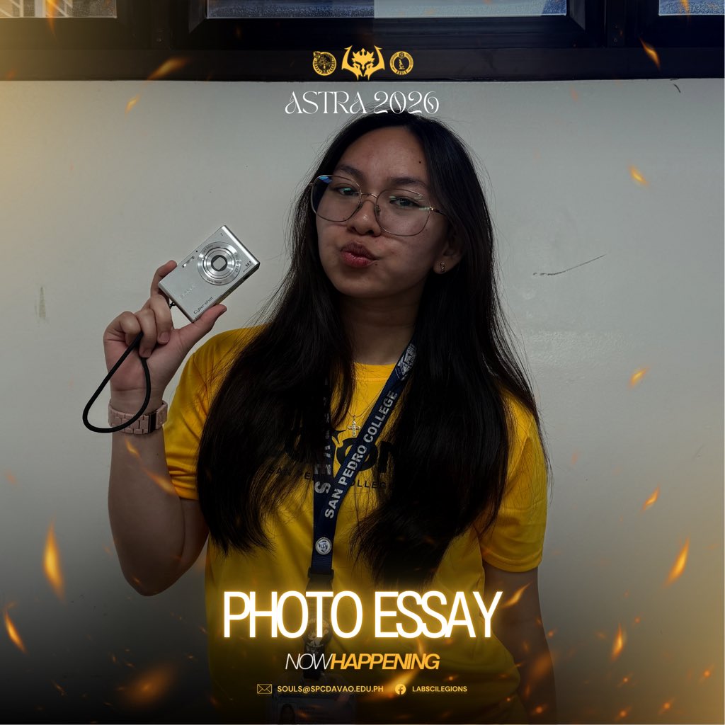 soulsspc's tweet photo. 𝐀𝐒𝐓𝐑𝐀 𝟐𝟎𝟐𝟔 | 𝐏𝐇𝐎𝐓𝐎 𝐄𝐒𝐒𝐀𝐘

#SPCIntramurals2026
#SPCAstra2026 
#RiseOfTheLegions
#WinWithHonor
#AstraEtherealMotion 

Layout by: Chenney Monica B. Macasaet https://t.co/eD4ZP7BNTj