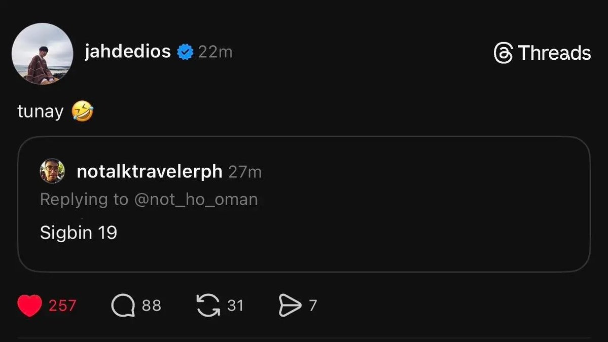 Hindi mo masasaktan Esbi sa pa Sigbin 19 mo be. Mas malala pa yang <a href="/justintdedios/">justin</a> na yan be. Sinabihan na Basura ang Esbi🤣🤣🤣🤣 na para bang hindi siya member🤣🤣🤣

Si Jah lang ang #1 Basher na tinatanggap namin. okay???🙄🙄🙄

Ninakaw ko lang sinend ni <a href="/KeLip2024/">Seo</a> sa GC