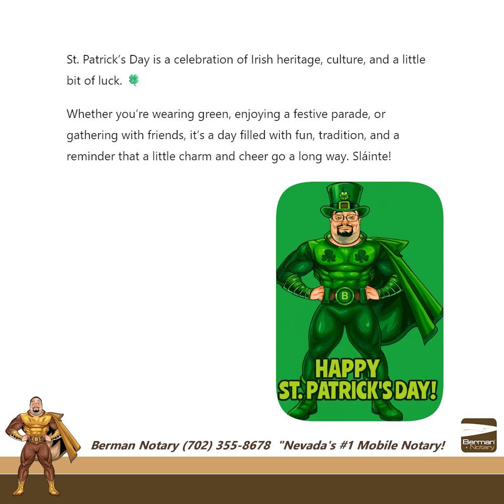 Visit us online: BermanNotary.com
#BermanNotary #MobileNotary #NevadaNotary #VegasMobileNotary
#WeNotarize #GoToNotary #VotedBestNotary #NotaryPublic