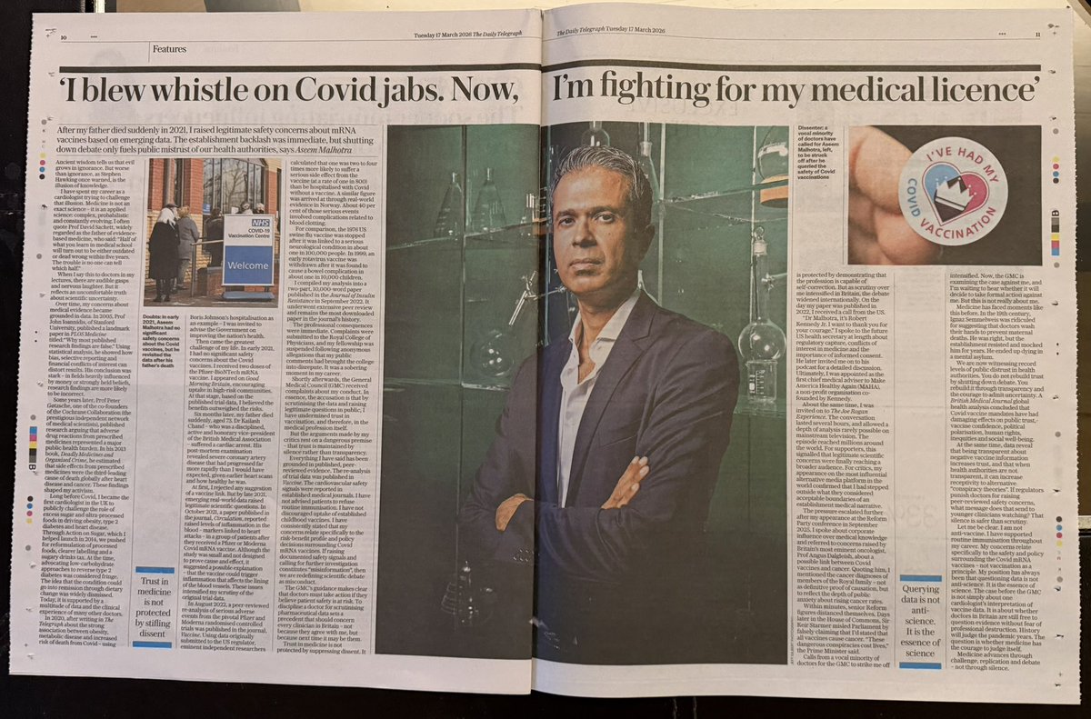 Dr Aseem Malhotra tweet media