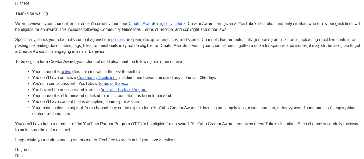 BaldRants's tweet photo. This is heartbreaking.. 💔I worked really hard editing videos to hit 100K Subs. It was my dream to get a play button. Now,
@TeamYouTube rejected me for "spam" content. My content doesnt fall under this policy. Please help fix this injustice and have a HUMAN review my channel. https://t.co/tRdlhNFwDq