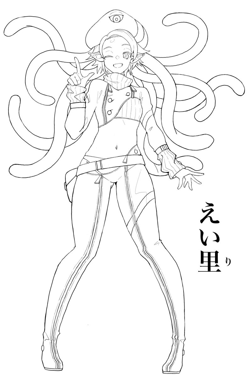 線画置いておきますので、宜しければあなたの配色を見せてくださいませませ 