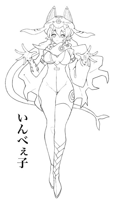 線画置いておきますので、宜しければあなたの配色を見せてくださいませませ