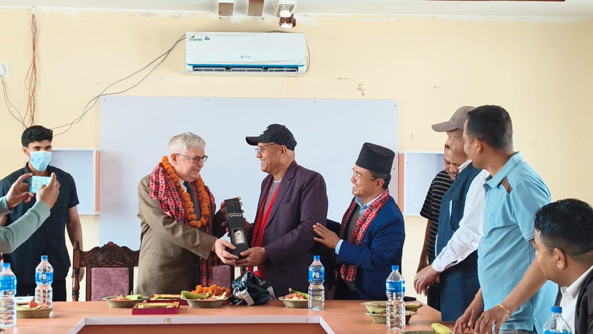 IsraelinNepal's tweet image. Israeli Ambassador lays foundation stone at Far-Western University in memory of 11 Nepali Students killed in Hamas terrorist attack. 
@IsraelMFA @MofaNepal @krishnadhakal07 @ramkaji05 @amritrai555
 embassies.gov.il/nepal/en/news/… #Hashtag