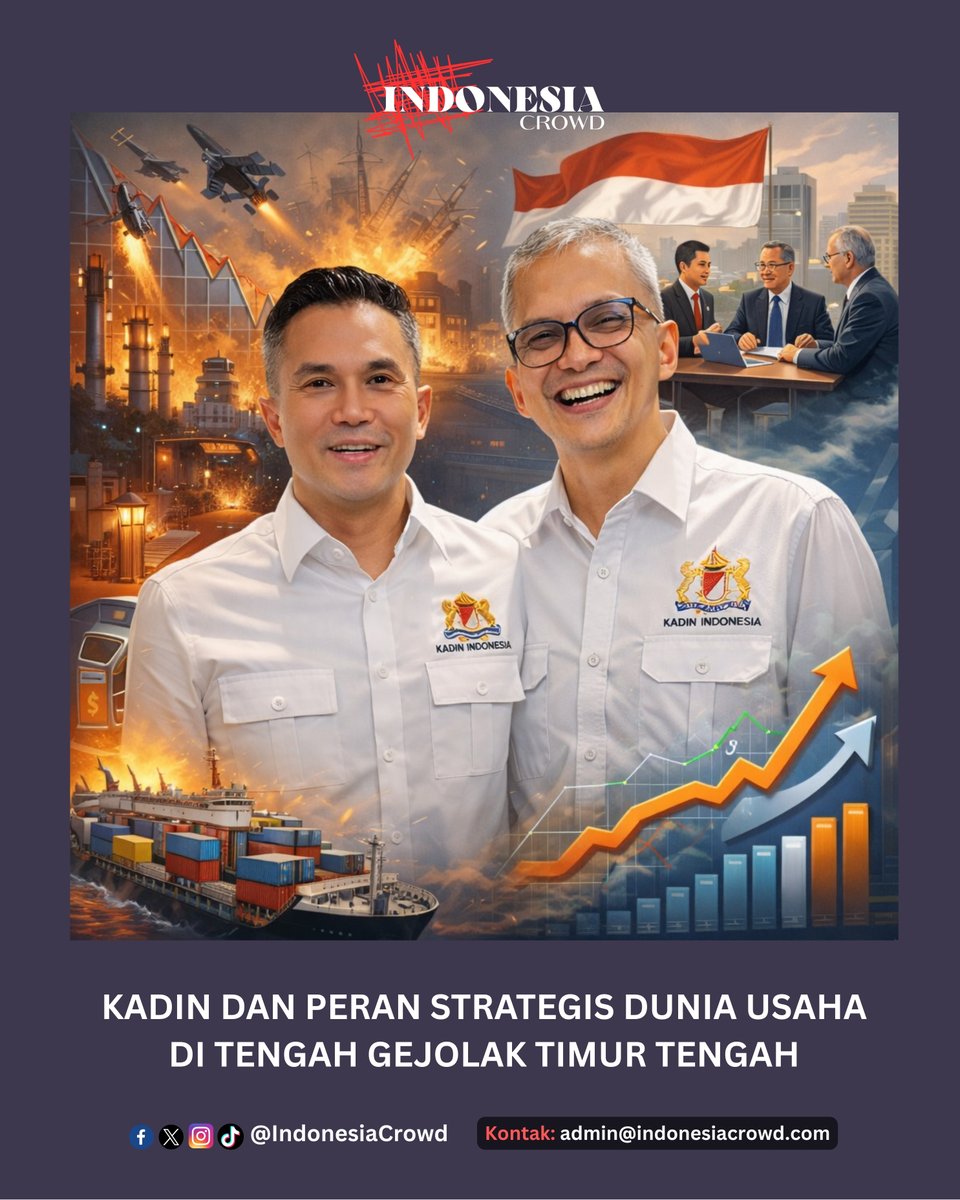 IndonesiaCrowd's tweet photo. Dalam menghadapi dampak ketegangan global, koordinasi yang cepat, terarah, dan berbasis realitas dunia usaha menjadi kunci agar kebijakan yang diambil pemerintah dapat berjalan efektif.
https://t.co/hdT3tyjQ76 https://t.co/zGuLz1qdb8