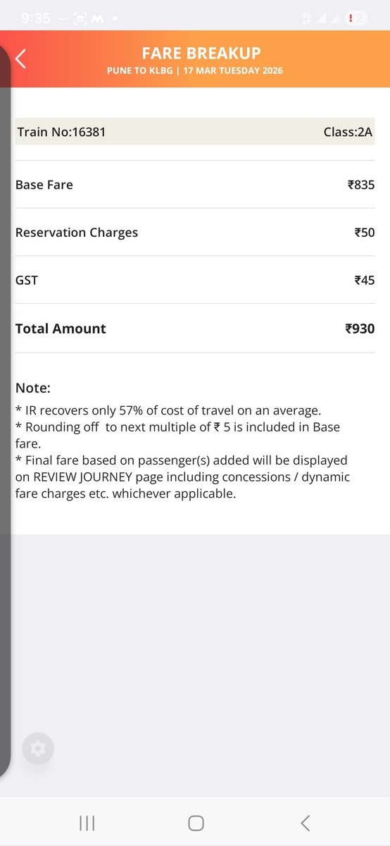nitinkasliwal's tweet photo. @RailMinIndia Kindly explain the logic of charging extra money on base fare when a person trying to book Tatkal ticket.Talking about train no 16381..Kindly see attached screenshot of Tatkal fare and normal fare..explain this plz https://t.co/2Im6i1tkbA