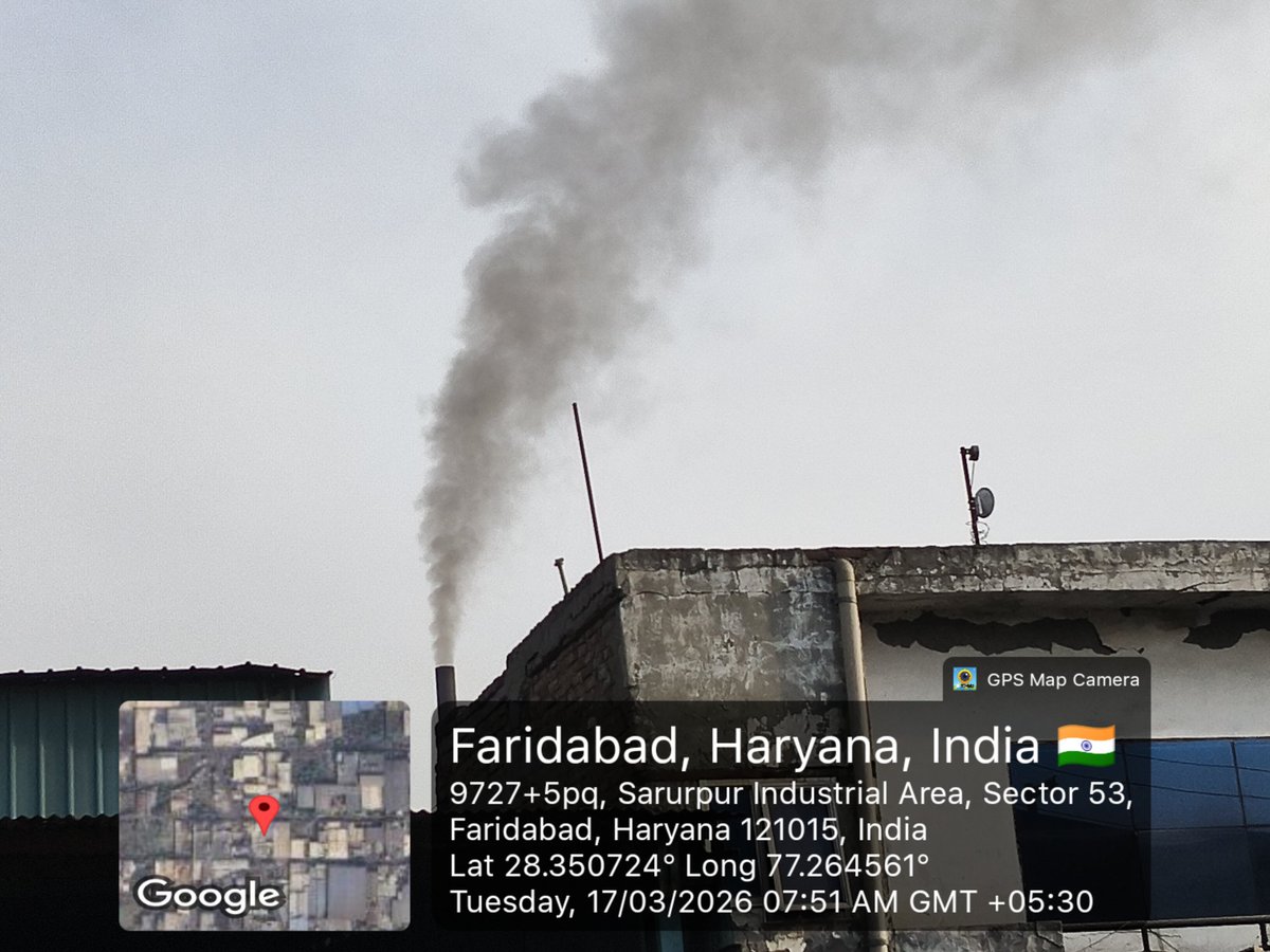 Gitesh_1's tweet photo. #AirPollutionfaridabad @BallabgarhR @FaridabadRegion @CPCB_OFFICIAL @DC_Faridabad @cmohry  @SwachhBharatGov @MoHFW_INDIA @moefcc @AyushmanNHA   @SwachhFaridabad @PIB_India सरूरपुर इंडस्ट्रियल एरिया गली नंबर 5W नियर MR धर्म कांटा के पास https://t.co/AiuddPX3ee