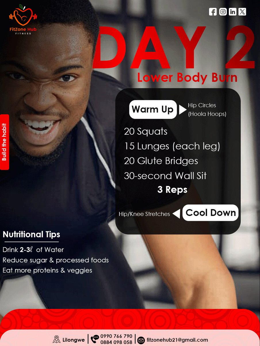 FitZoneHubMw's tweet photo. Let's go day 2🔥🔥

#aerobics #fitness #wellness #health #workout #gym https://t.co/bJKDqD5Y1c